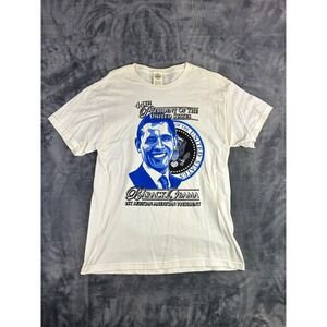 Vintage Barack Obama 44th President T-Shirt Delta Pro Weight Medium‎ M Grunge